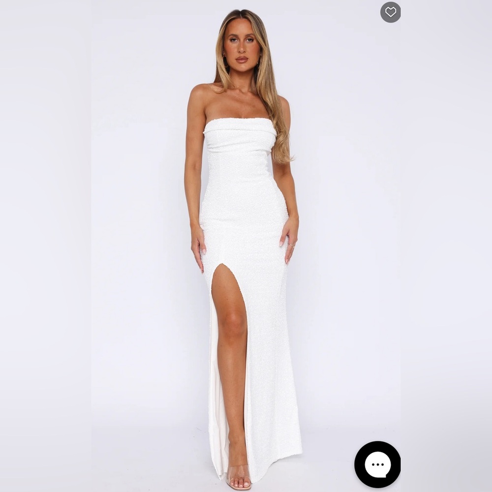White Sparkly Maxi Dress